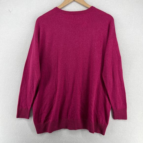 VINCE Cashmere Sweater Womens XS 100% Luxury Tunic Jumper Pullover Pink - Picture 2 of 15